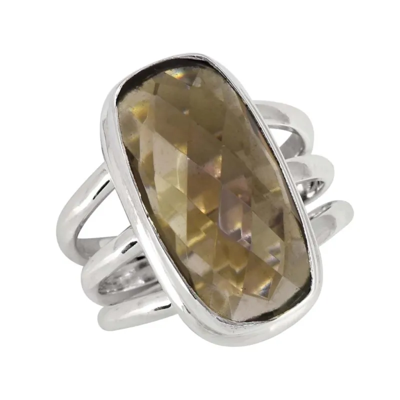 YS Gems Sterling Silver Smoky Quartz Smoky Quartz Bohemian Ring sold by Zulily