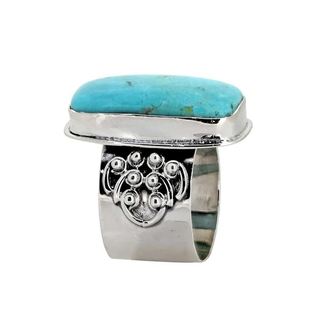 YS Gems Sterling Silver Blue Mohave Turquoise Bohemian Ring sold by Zulily product image thumbnail 3