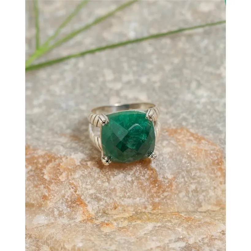 YS Gems Sterling Silver Corundum Emerald Gemstone Bohemian Ring sold by Zulily product image thumbnail 5
