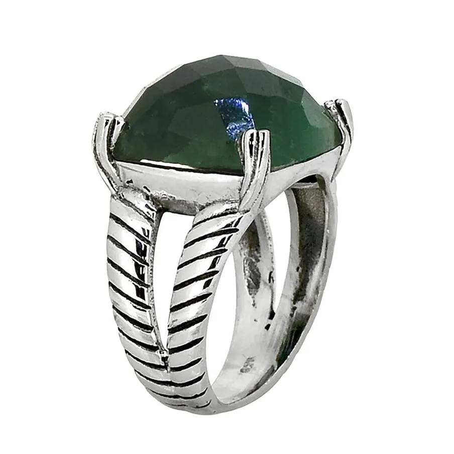 YS Gems Sterling Silver Corundum Emerald Gemstone Bohemian Ring sold by Zulily product image thumbnail 2