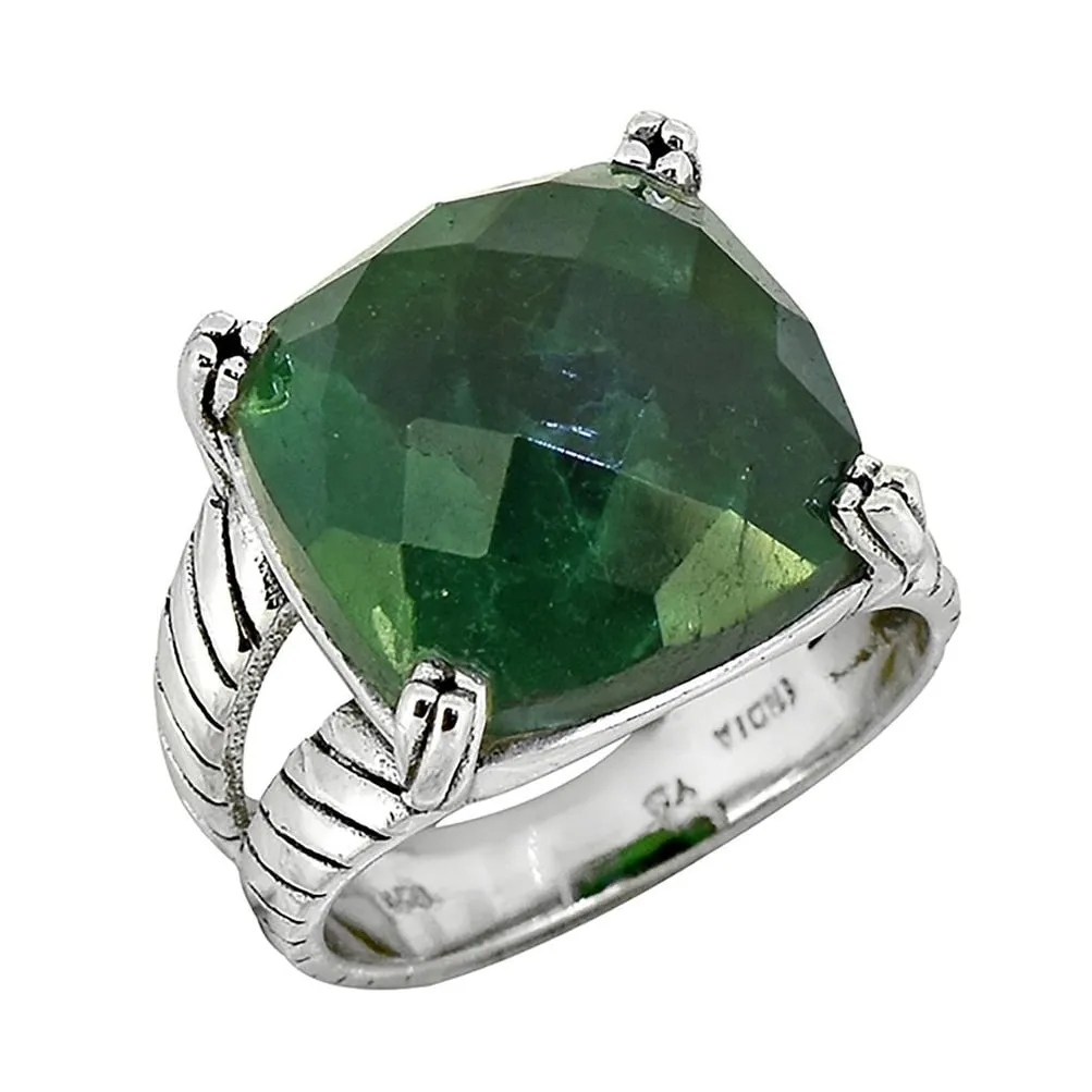 YS Gems Sterling Silver Corundum Emerald Gemstone Bohemian Ring sold by Zulily product image thumbnail 4