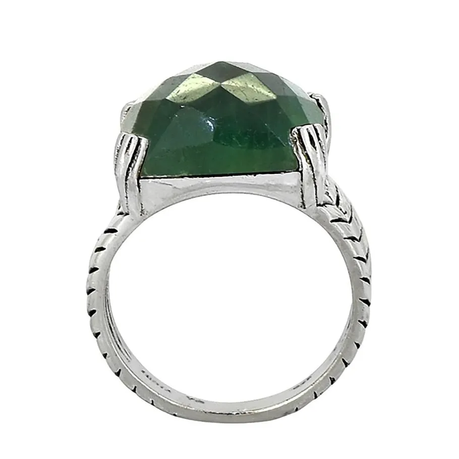 YS Gems Sterling Silver Corundum Emerald Gemstone Bohemian Ring sold by Zulily product image thumbnail 3