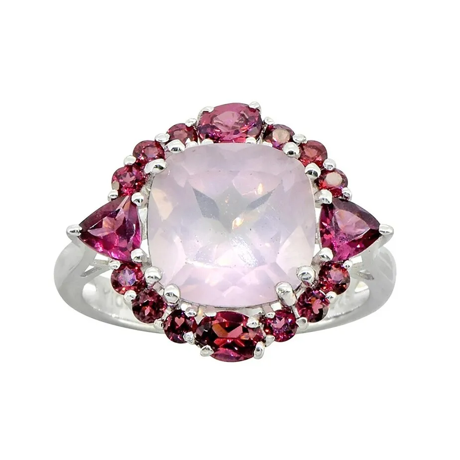 YS Gems Sterling Silver Rose Quartz Gemstone Cocktail Ring sold by Zulily product image thumbnail 4