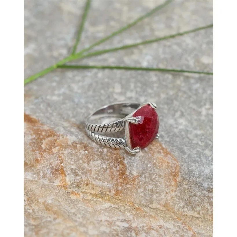 YS Gems Sterling Silver Corundum Ruby Gemstone Bohemian Ring sold by Zulily product image thumbnail 5