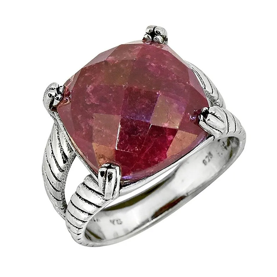 YS Gems Sterling Silver Corundum Ruby Gemstone Bohemian Ring sold by Zulily
