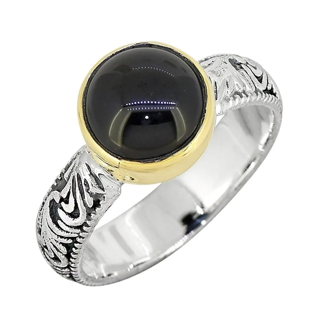 YS Gems Sterling Silver Black Onyx Gemstone Solitaire Ring sold by Zulily product image thumbnail 2
