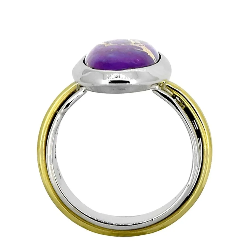 YS Gems Sterling Silver Purple Copper Turquoise Gemstone Bohemian Ring sold by Zulily product image thumbnail 4