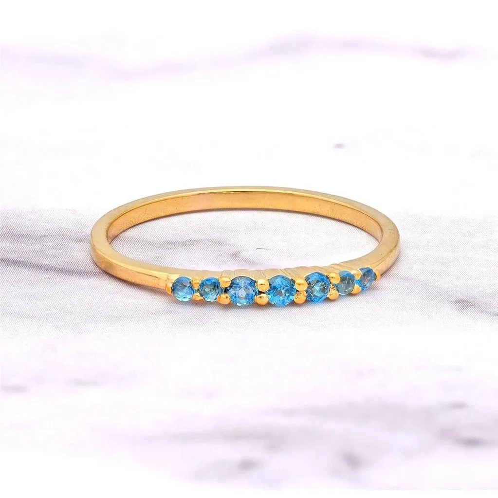 YS Gems Gold Plated Over Sterling Silver London Blue Topaz Gemstones Solitaire Ring sold by Zulily product image thumbnail 4