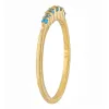 YS Gems Gold Plated Over Sterling Silver London Blue Topaz Gemstones Solitaire Ring sold by Zulily