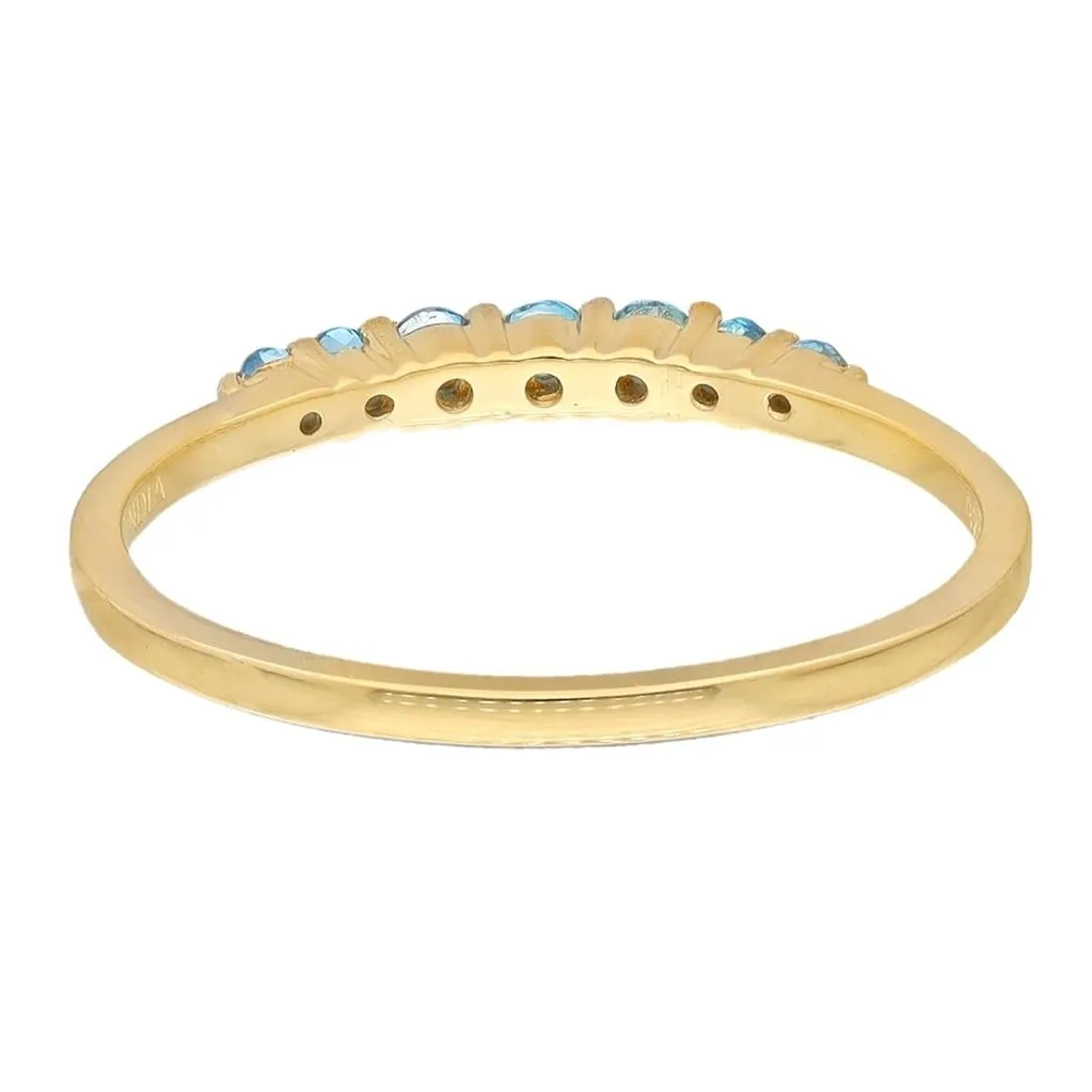 YS Gems Gold Plated Over Sterling Silver London Blue Topaz Gemstones Solitaire Ring sold by Zulily product image thumbnail 2