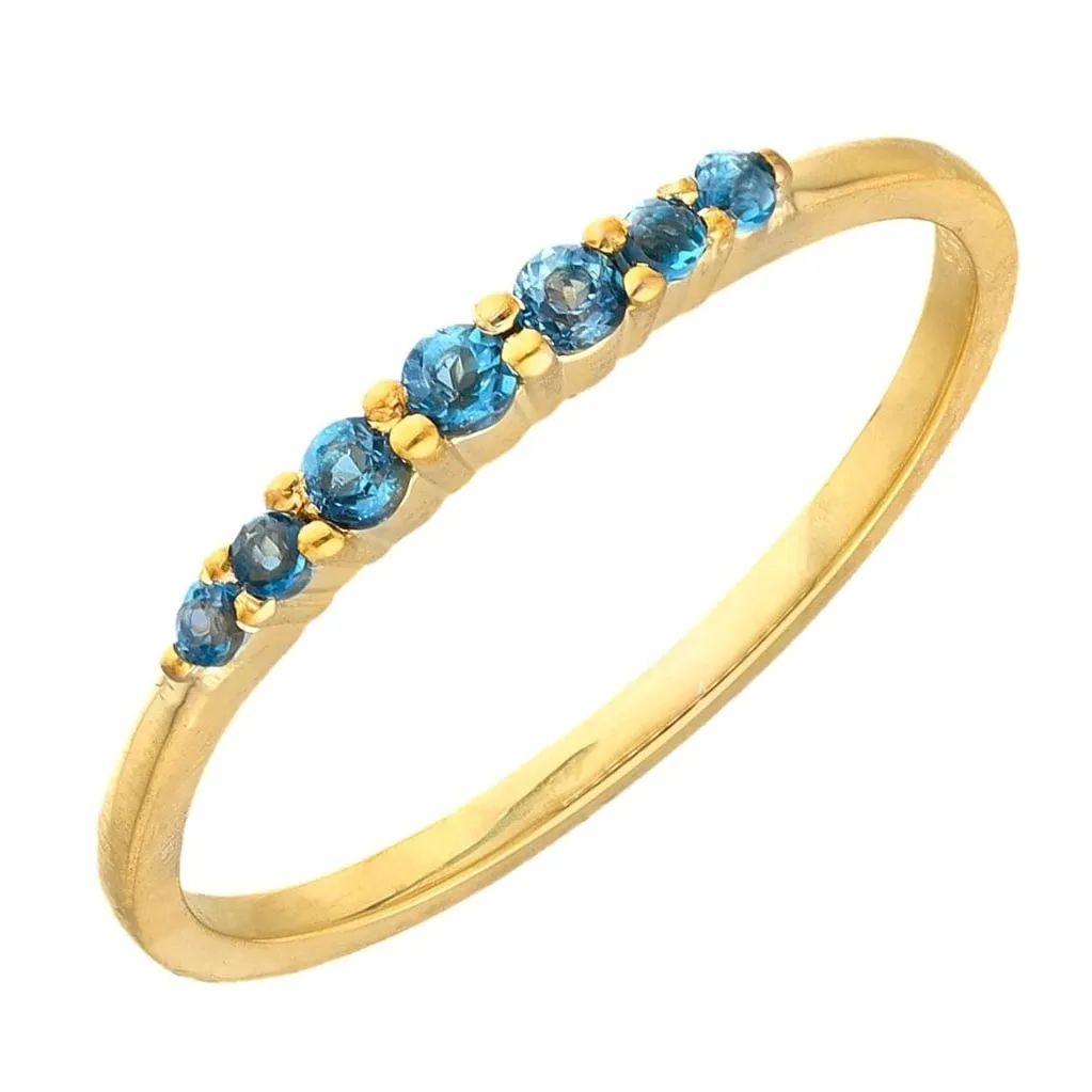YS Gems Gold Plated Over Sterling Silver London Blue Topaz Gemstones Solitaire Ring sold by Zulily product image thumbnail 3