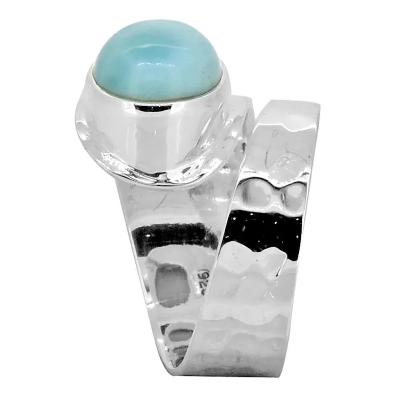 YS Gems Sterling Silver Larimar Gemstone Bohemian Ring sold by Zulily product image thumbnail 2