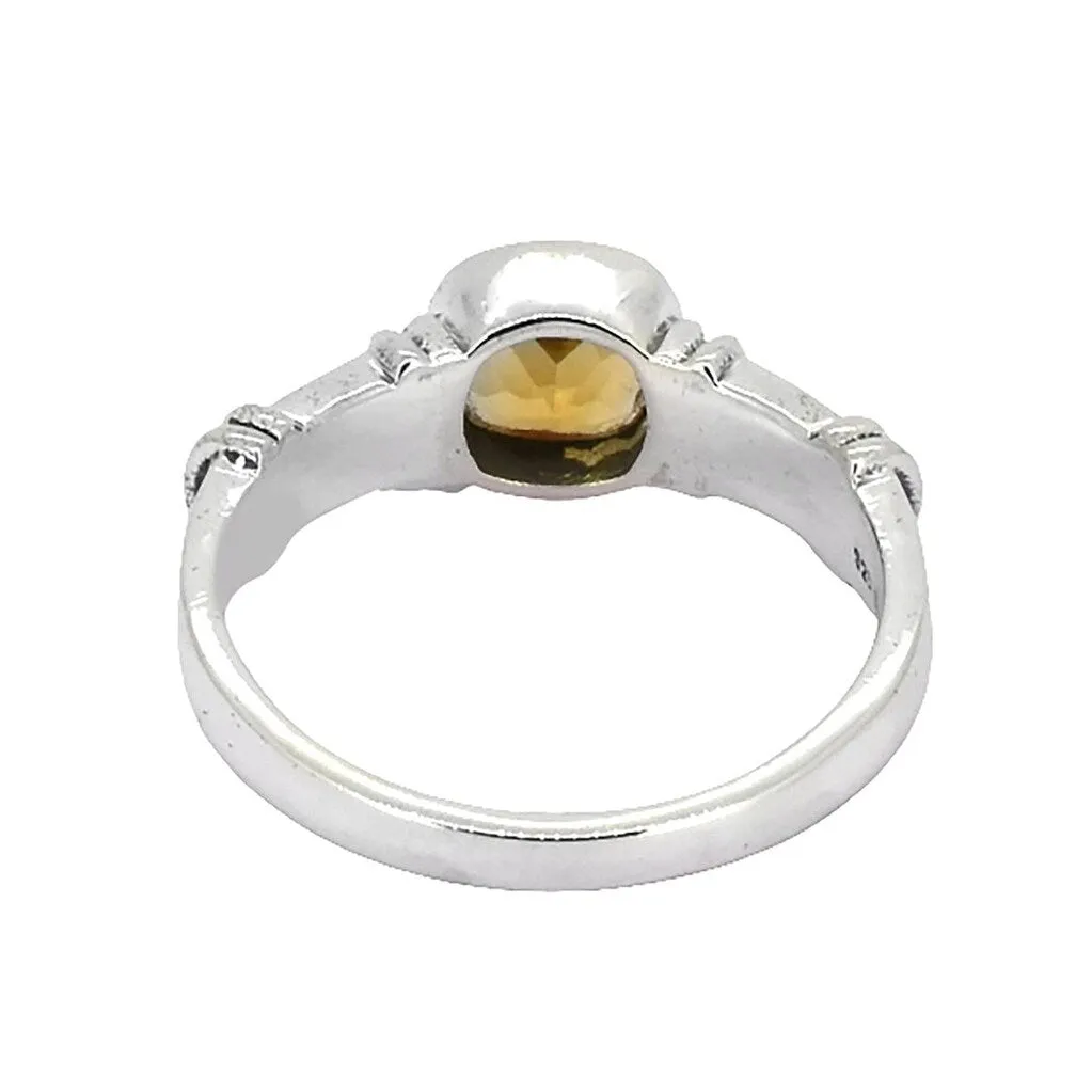 YS Gems Sterling Silver Citrine Gemstone Solitaire Ring sold by Zulily product image thumbnail 3