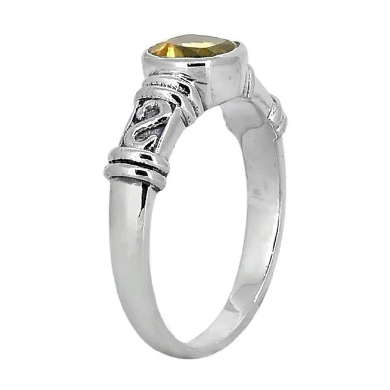 YS Gems Sterling Silver Citrine Gemstone Solitaire Ring sold by Zulily
