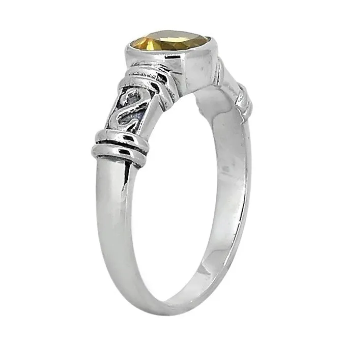 YS Gems Sterling Silver Citrine Gemstone Solitaire Ring sold by Zulily