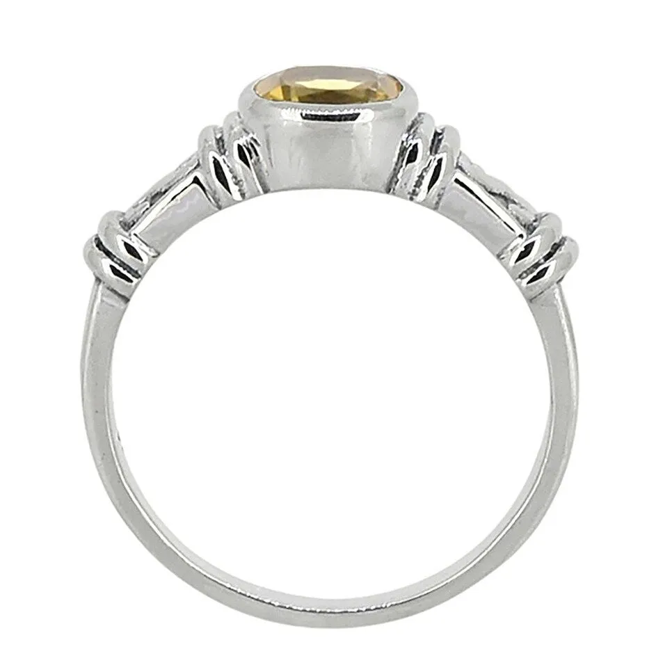 YS Gems Sterling Silver Citrine Gemstone Solitaire Ring sold by Zulily product image thumbnail 2