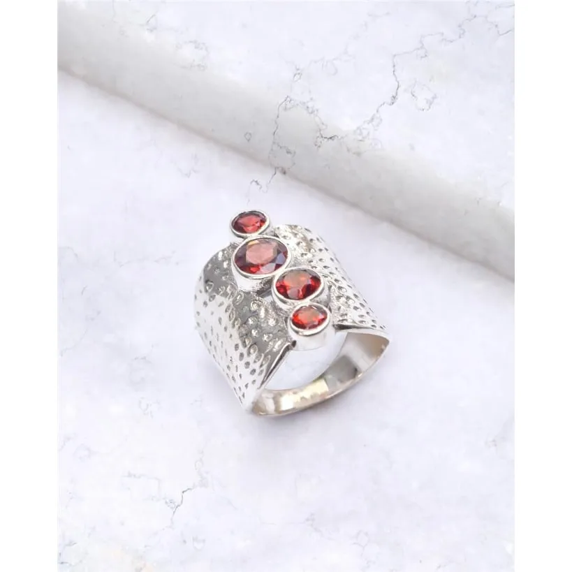 YS Gems Sterling Silver Garnet Gemstone Bohemian Ring sold by Zulily product image thumbnail 3
