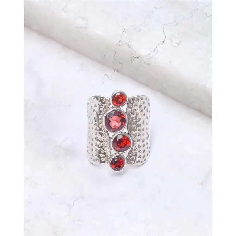 YS Gems Sterling Silver Garnet Gemstone Bohemian Ring sold by Zulily product image thumbnail 4