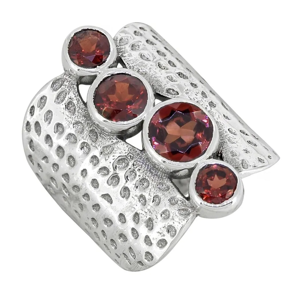 YS Gems Sterling Silver Garnet Gemstone Bohemian Ring sold by Zulily product image thumbnail 2