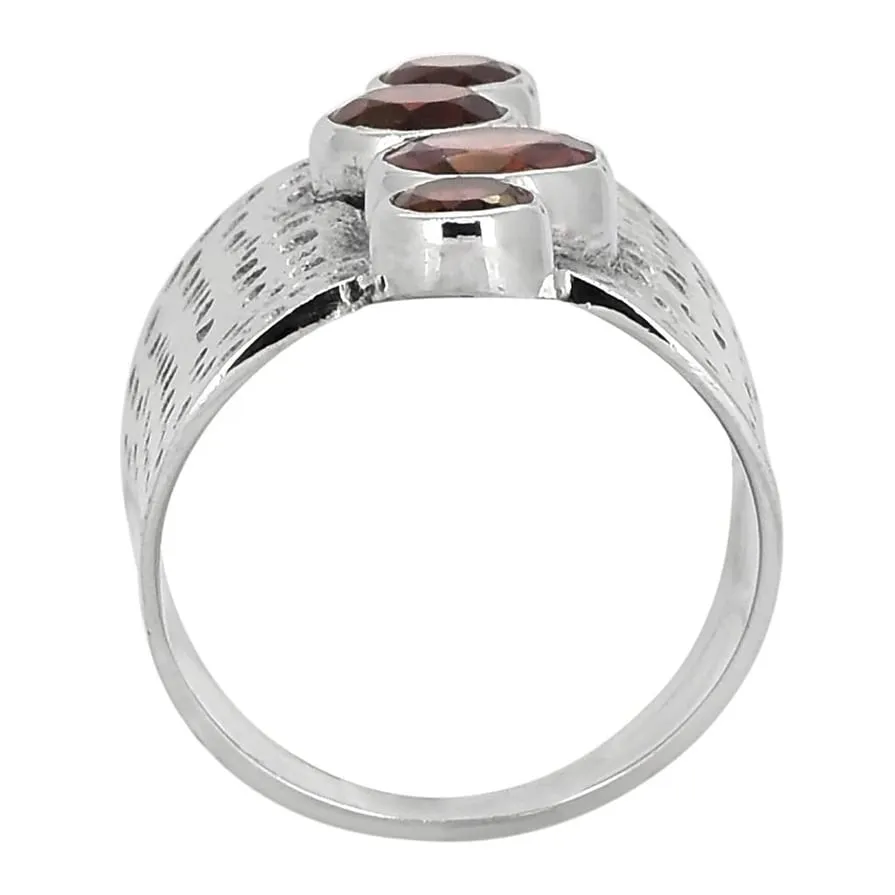 YS Gems Sterling Silver Garnet Gemstone Bohemian Ring sold by Zulily