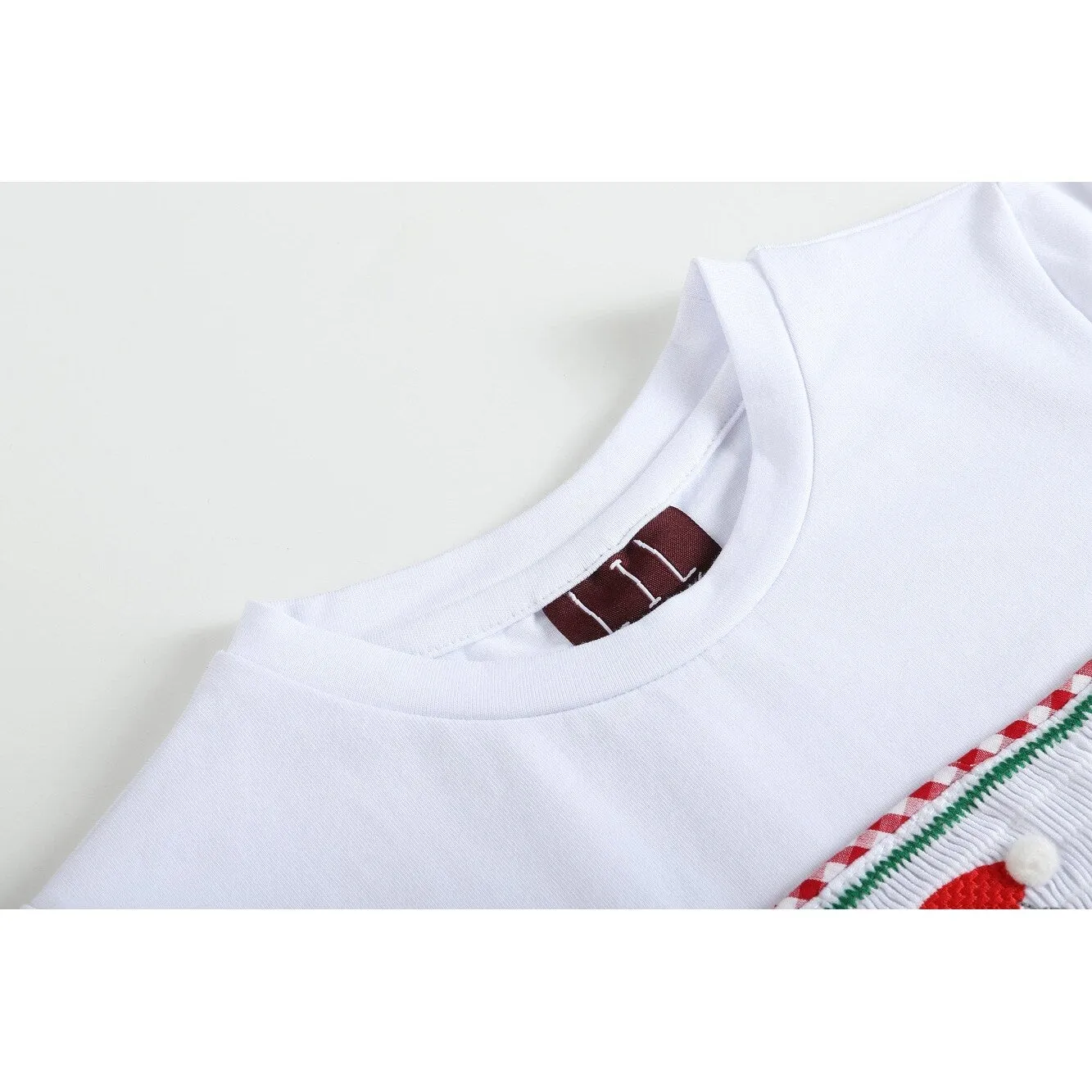 White Smocked Santa Long-Sleeve Tee & Red Pants sold by Zulily product image thumbnail 3