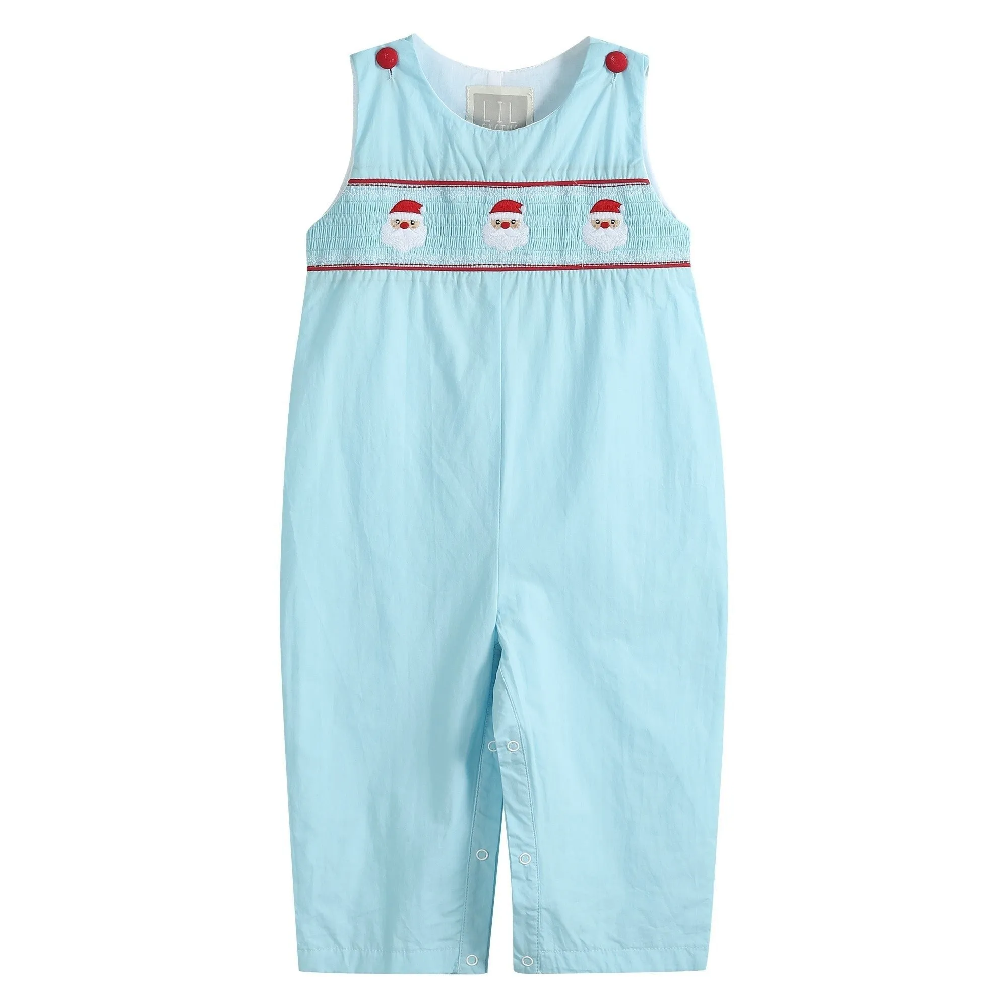 Blue Santa Smocked Overalls sold by Zulily product image thumbnail 2