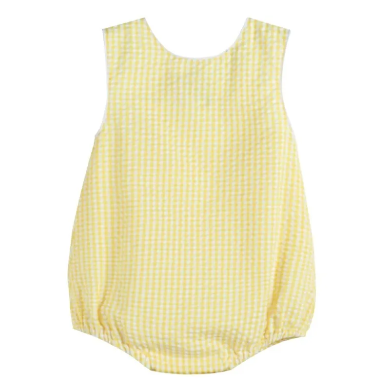 Classic Yellow Gingham Bubble Romper sold by Zulily