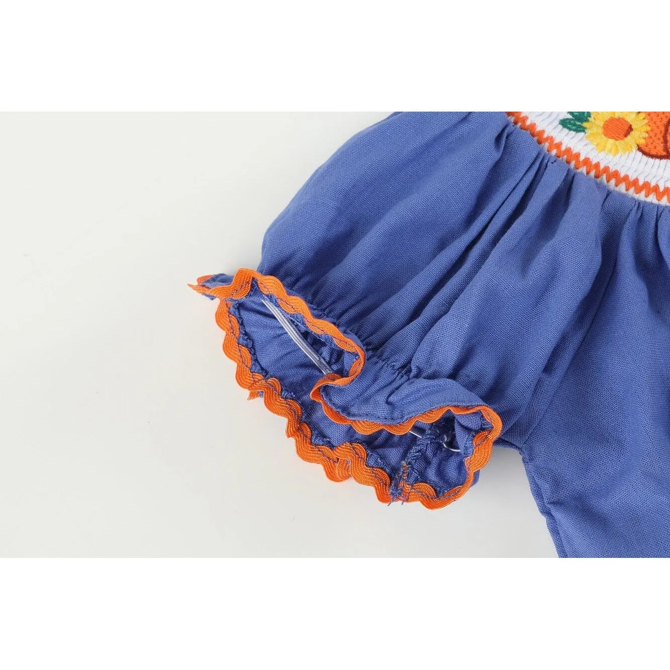 Blue Pumpkin Sunflower Smocked Bishop Dress sold by Zulily product image thumbnail 5
