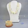 Ocean-Inspired Elegance: Mother of Pearl Necklace, Shell Bracelet, and Pearl Stud Earrings Set sold by Zulily
