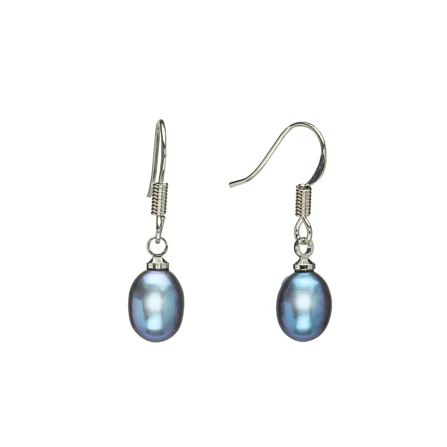 Blue Freshwater Pearl Drop Earrings sold by Zulily