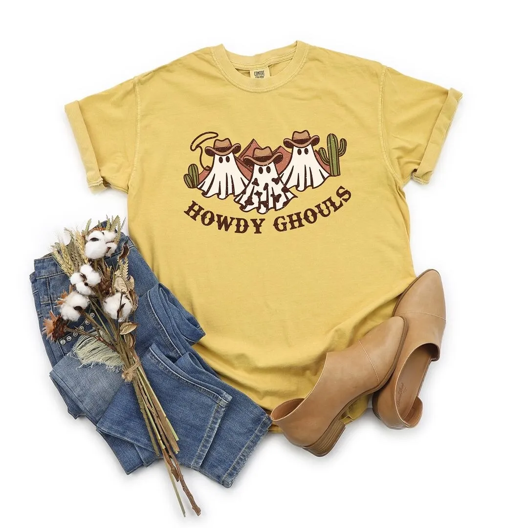 Howdy Ghouls Trio Garment Dyed Tee sold by Zulily