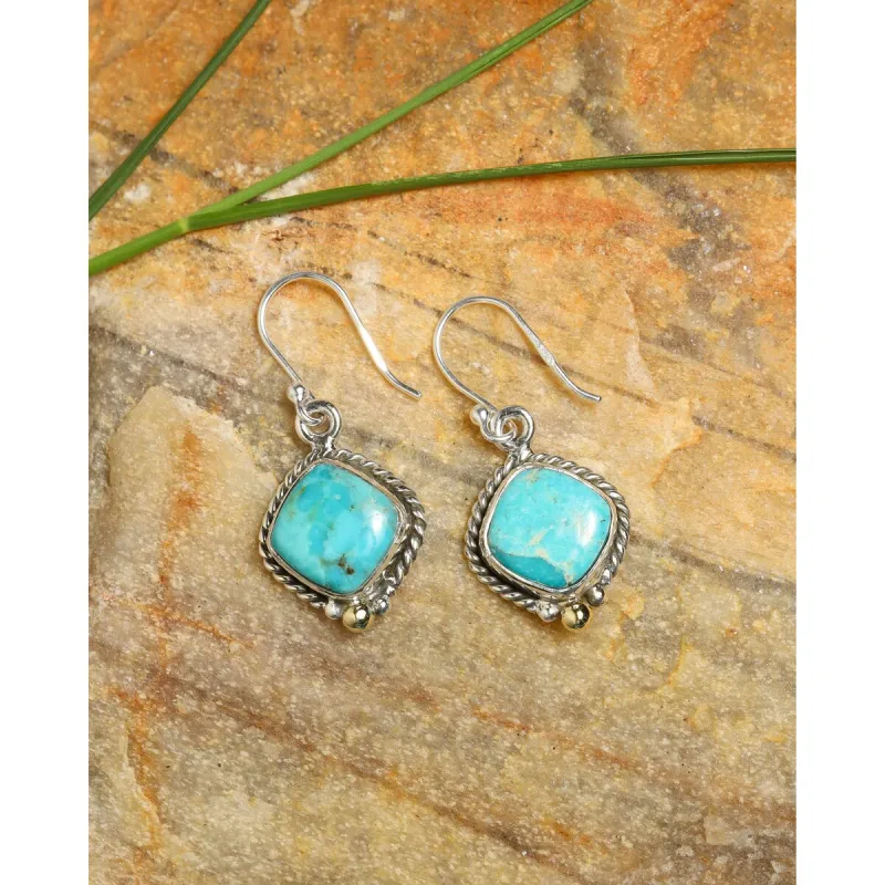 YS Gems Blue Mohave Turquoise Sterling Silver Earring sold by Zulily