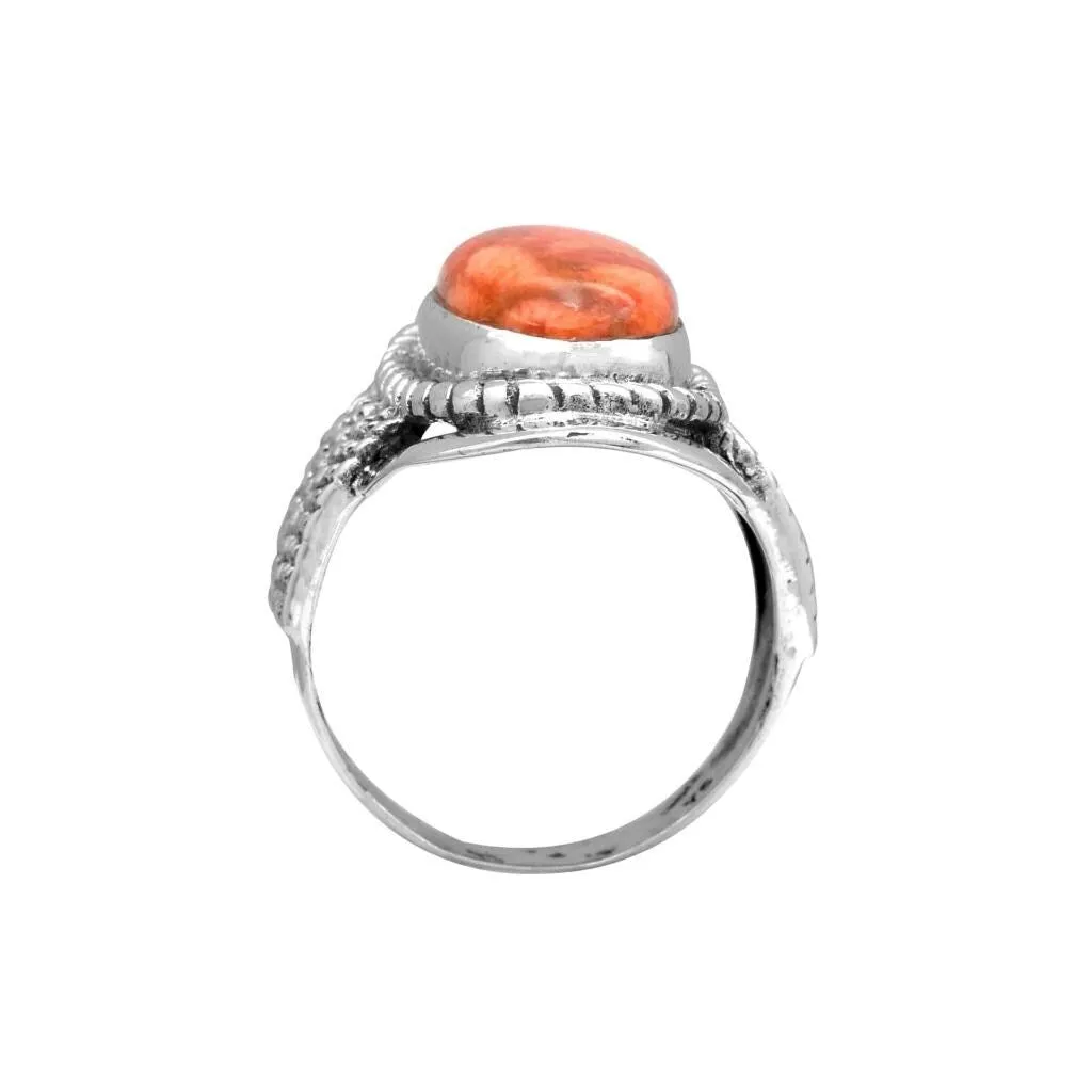 YS Gems Sterling Silver Orange Mohave Turquoise Ring sold by Zulily product image thumbnail 2