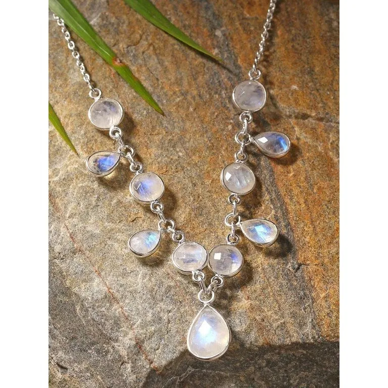 YS Gems Sterling Silver Rainbow Moonstone Necklace sold by Zulily product image thumbnail 3