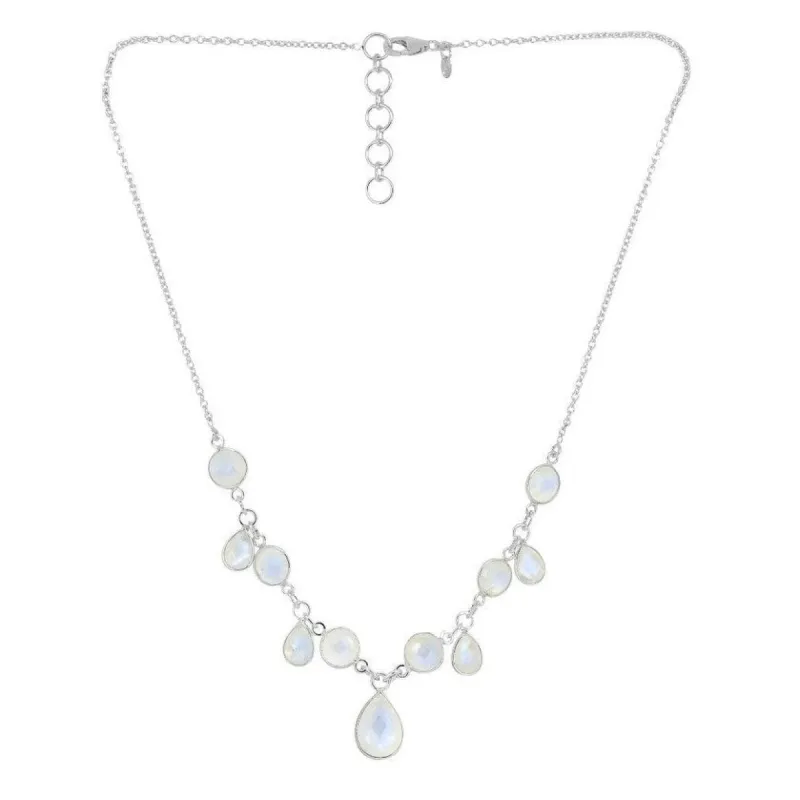 YS Gems Sterling Silver Rainbow Moonstone Necklace sold by Zulily