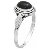 YS Gems Sterling Silver Leaf Accent Ring with Black Onyx Ring sold by Zulily