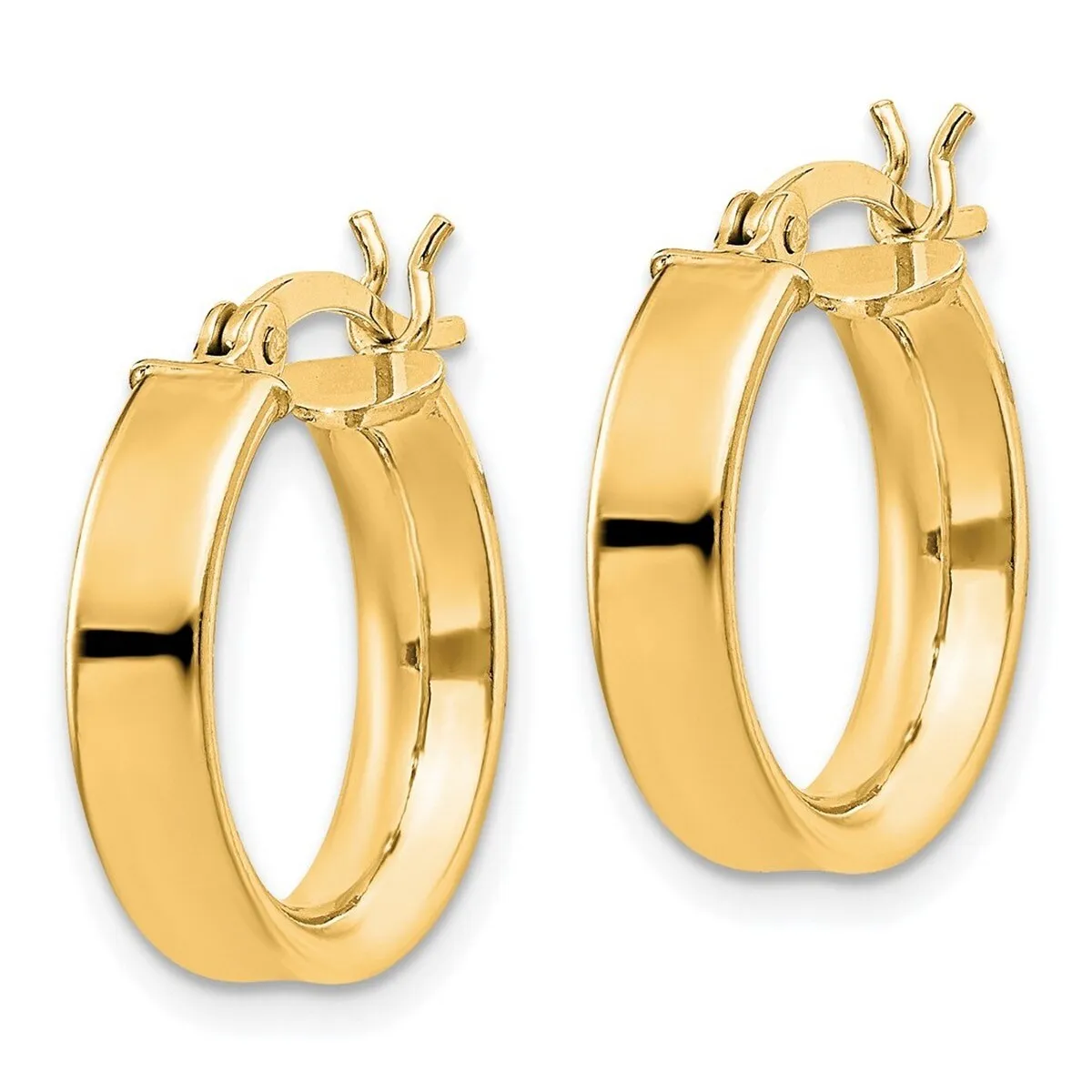 Curata 925 Sterling Silver Gold Plated 16x4mm Flat Hoop Earrings sold by Zulily product image thumbnail 4