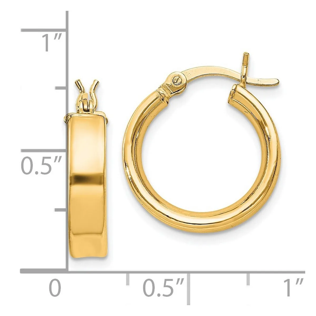 Curata 925 Sterling Silver Gold Plated 16x4mm Flat Hoop Earrings sold by Zulily product image thumbnail 3