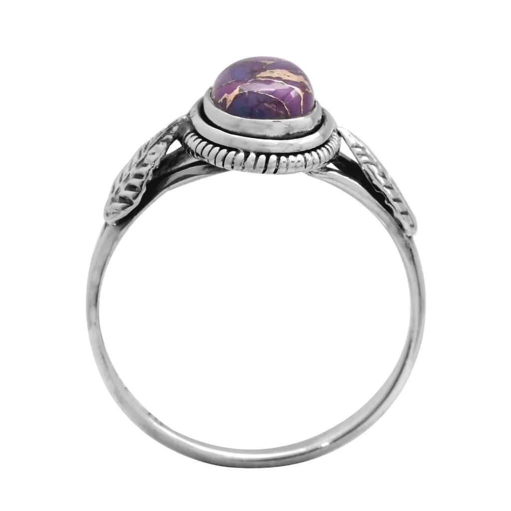 YS Gems Sterling Silver Purple Copper Turquoise Ring sold by Zulily product image thumbnail 3