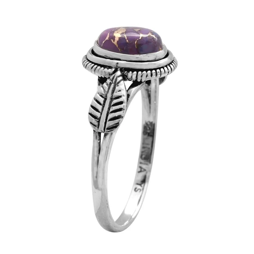 YS Gems Sterling Silver Purple Copper Turquoise Ring sold by Zulily product image thumbnail 2
