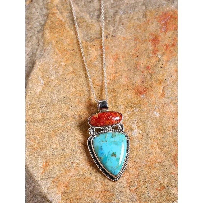 YS Gems Sterling Silver Blue Mohave Turquoise Pendant sold by Zulily product image thumbnail 2