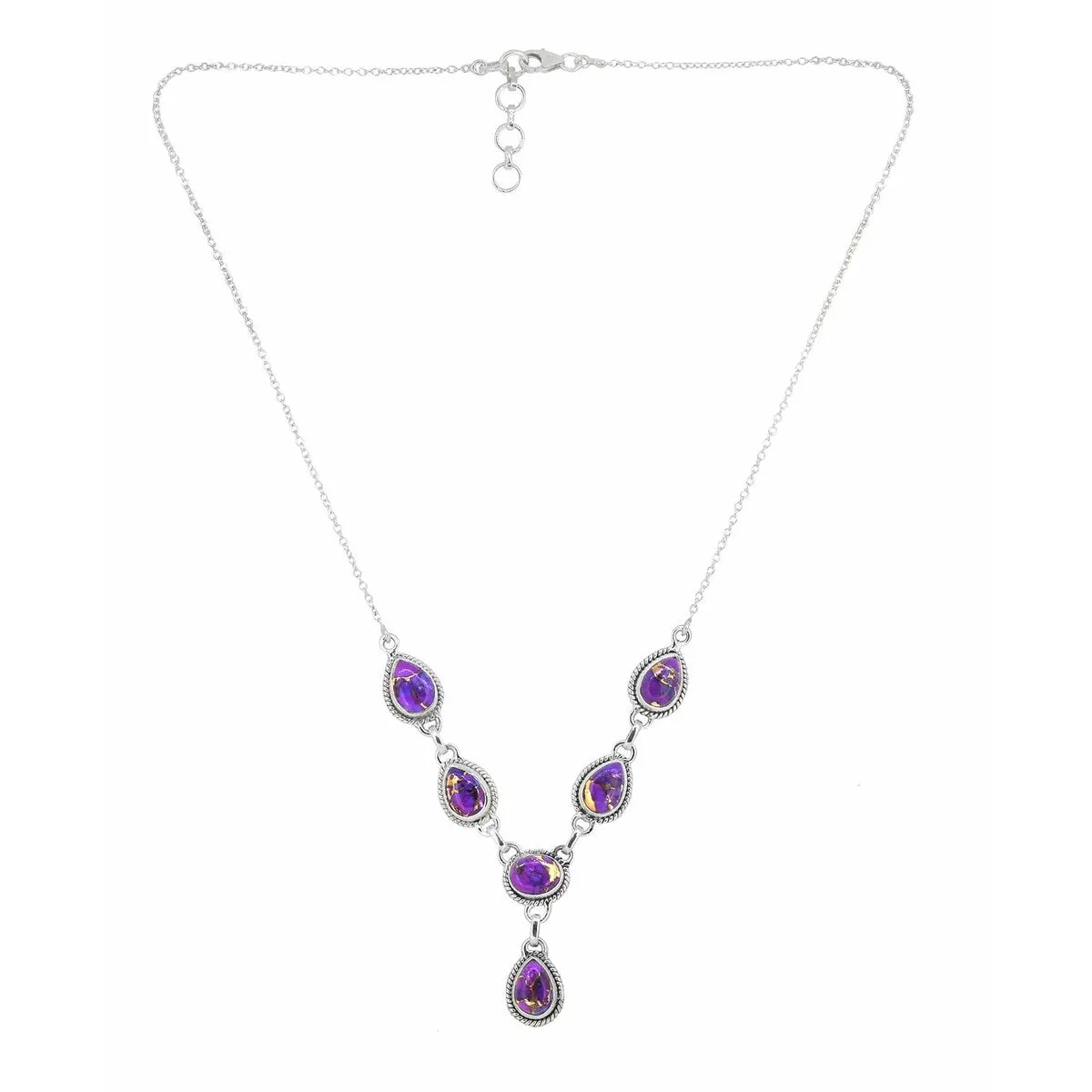YS Gems Sterling Silver Purple Copper Turquois Necklace sold by Zulily product image thumbnail 3