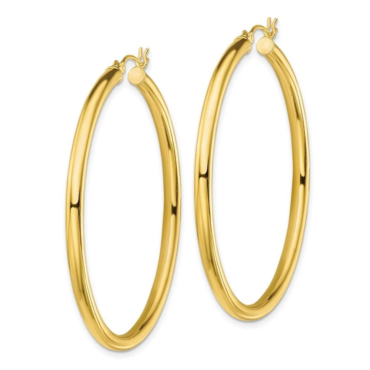 Curata 925 Sterling Silver Gold Plated 50x3mm Hoop Earrings sold by Zulily product image thumbnail 4