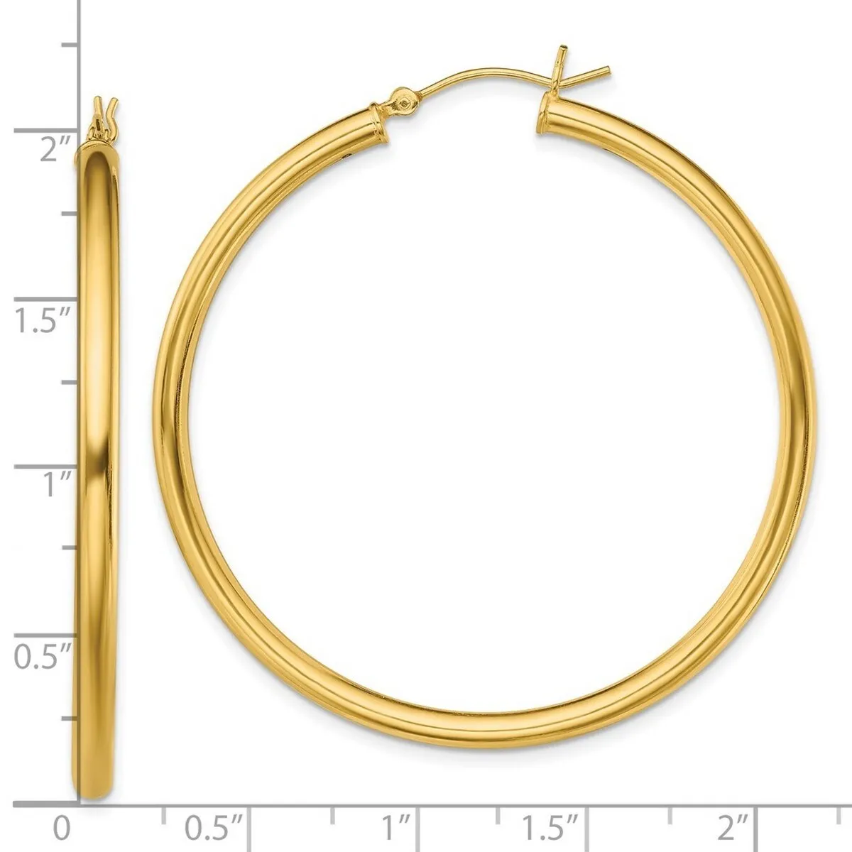 Curata 925 Sterling Silver Gold Plated 50x3mm Hoop Earrings sold by Zulily product image thumbnail 2