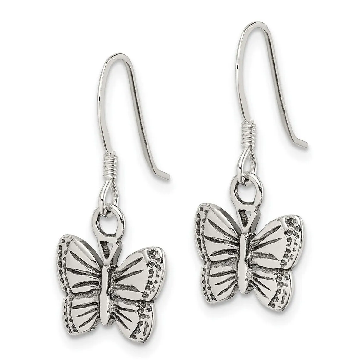 Curata 925 Sterling Silver Antiqued Butterfly Angel Hook Artisan Oxidized Earrings - 14x11mm sold by Zulily product image thumbnail 4