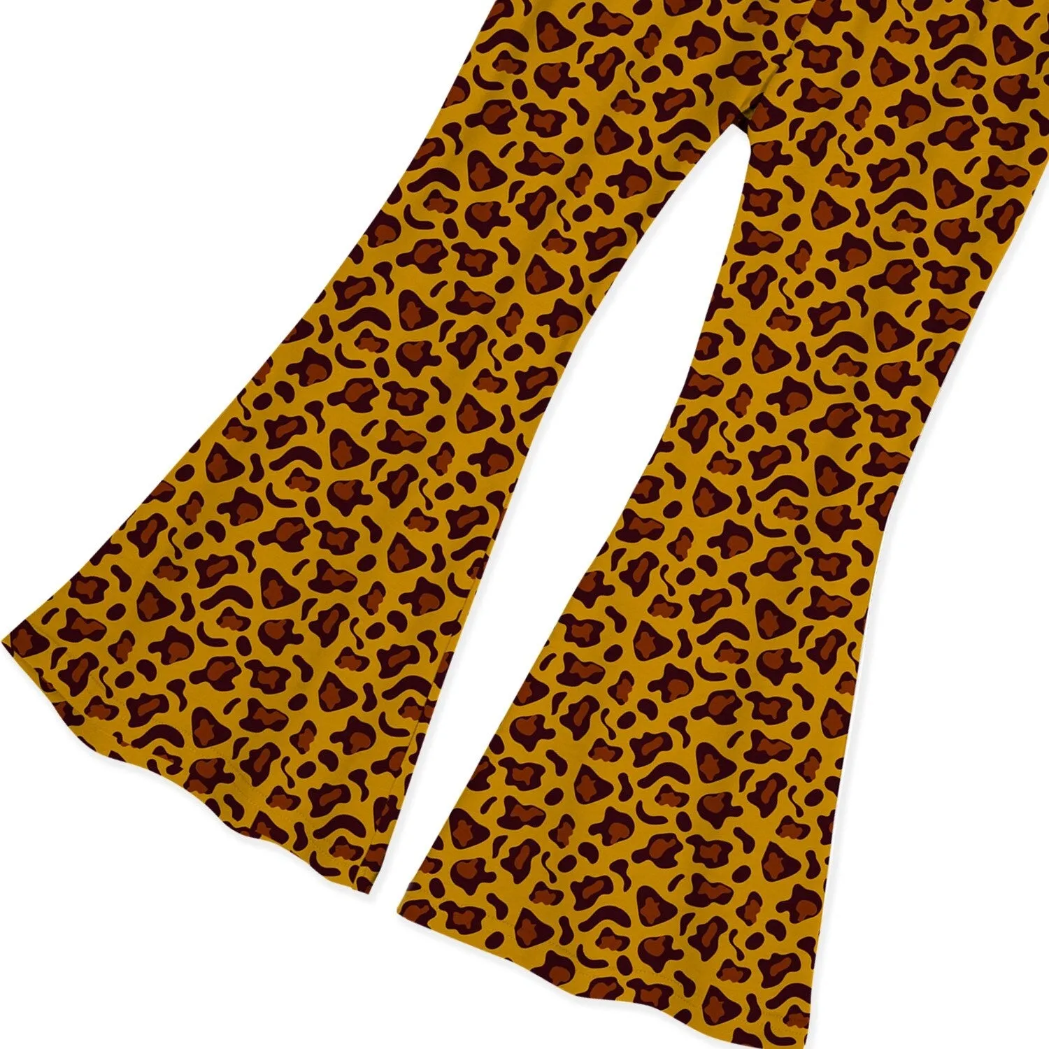 Brown Leopard Print Flare Pants sold by Zulily product image thumbnail 3