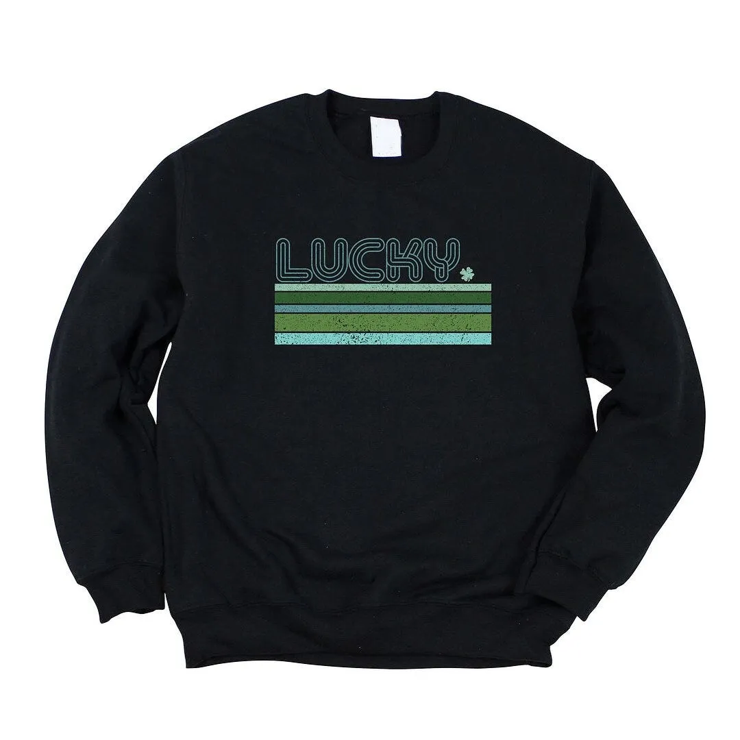 Retro Lucky Stripes Graphic Sweatshirt sold by Zulily product image thumbnail 4