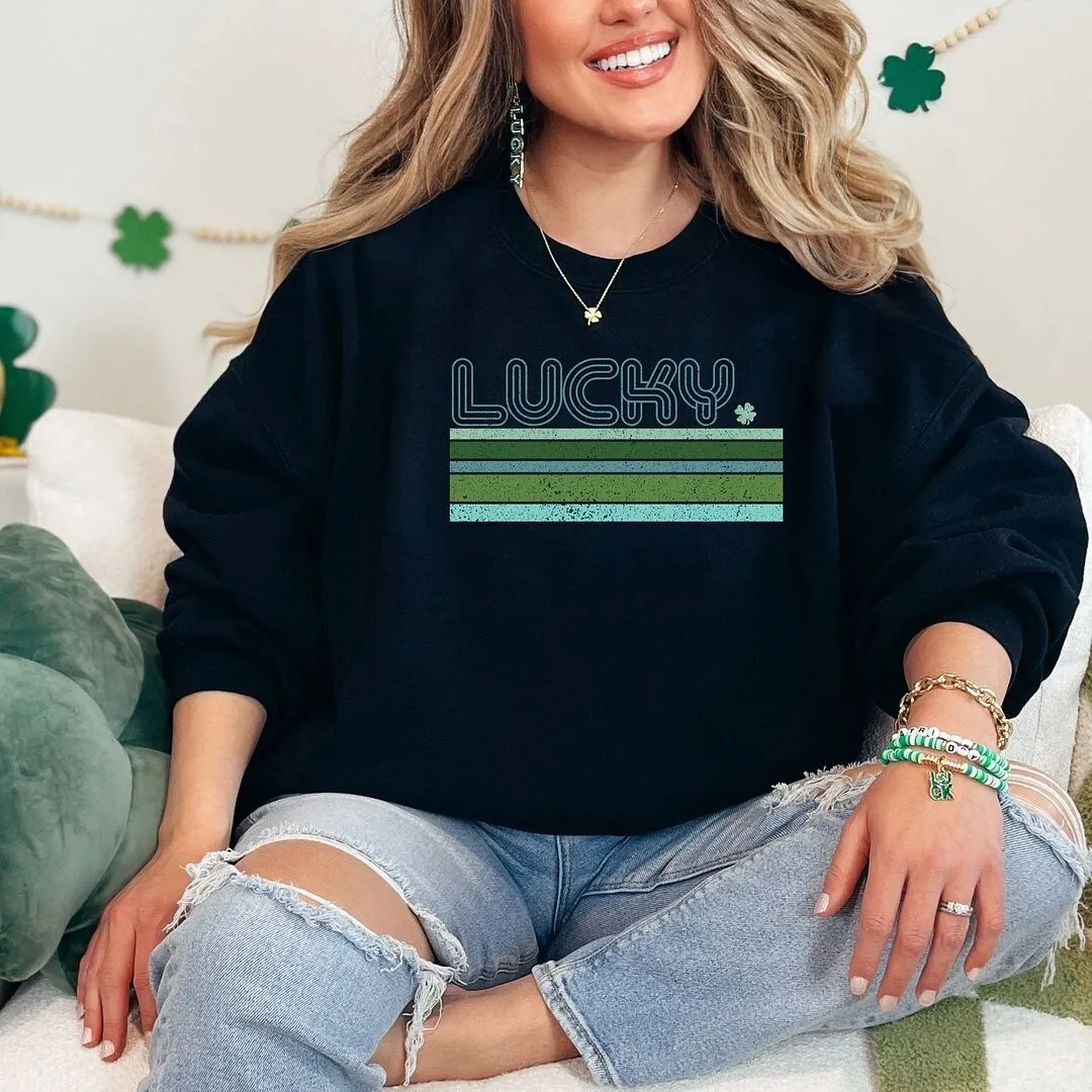 Retro Lucky Stripes Graphic Sweatshirt sold by Zulily product image thumbnail 3