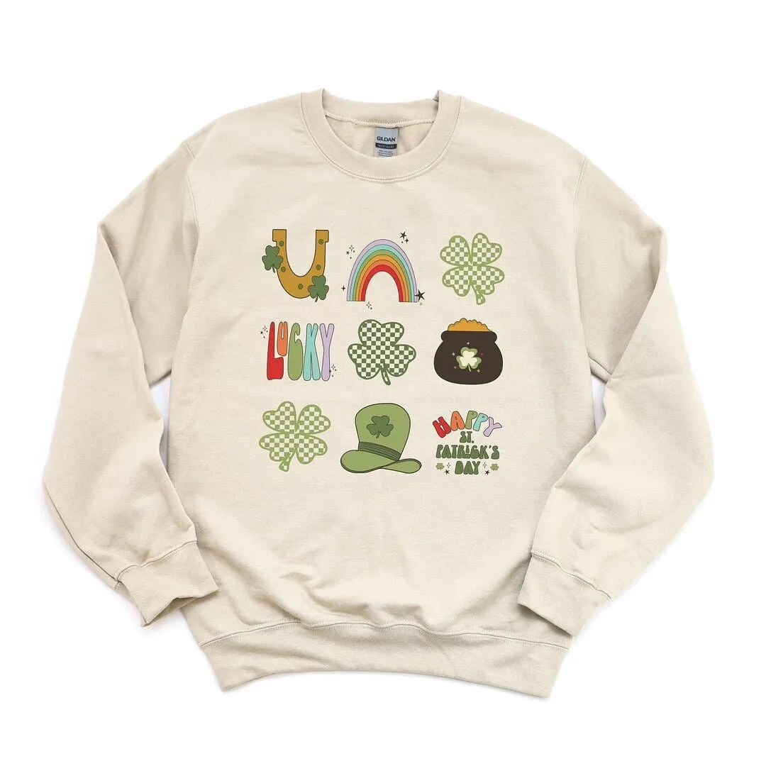 St Patty Icons Chart Graphic Sweatshirt sold by Zulily product image thumbnail 4