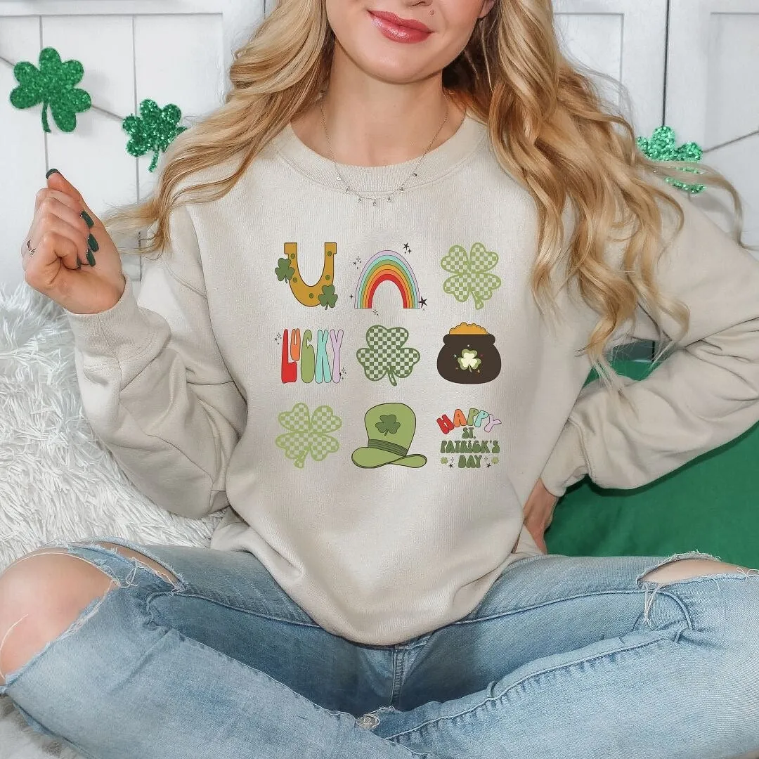 St Patty Icons Chart Graphic Sweatshirt sold by Zulily product image thumbnail 3